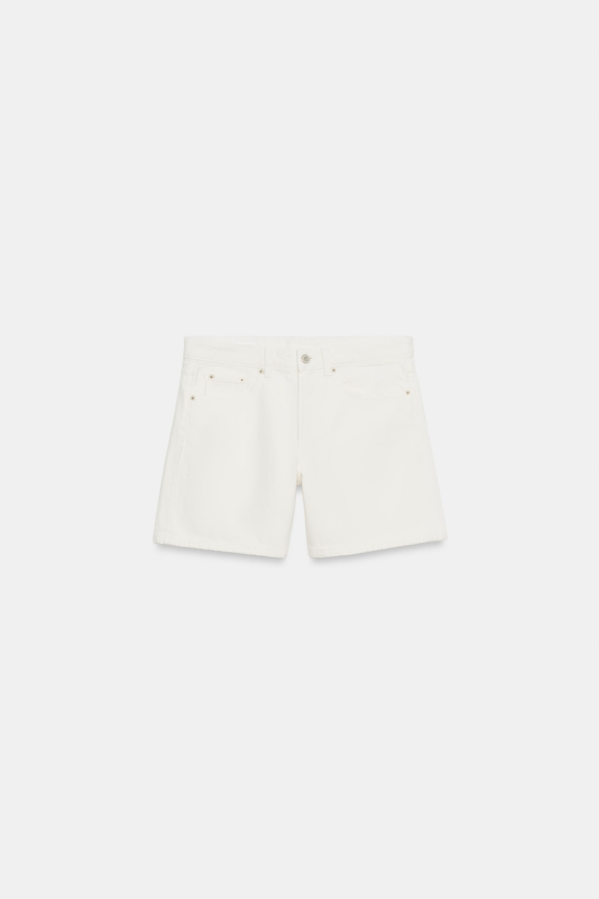 SHORT REGULAR EN JEAN TRF TAILLE MI-HAUTE